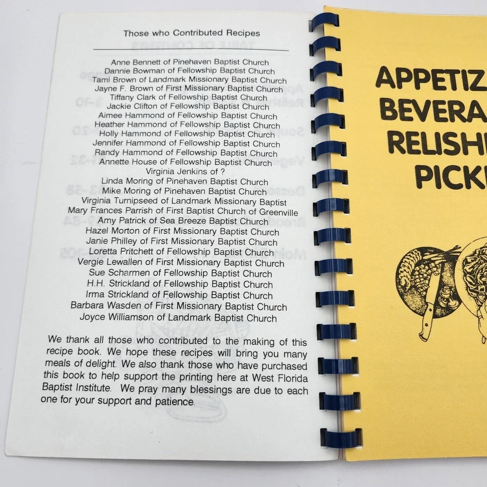 Burnt Offerings West Florida Baptist Association Cookbook Recipes‎ 1994